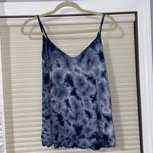 American Eagle Outfitters tie dye blue tank top
